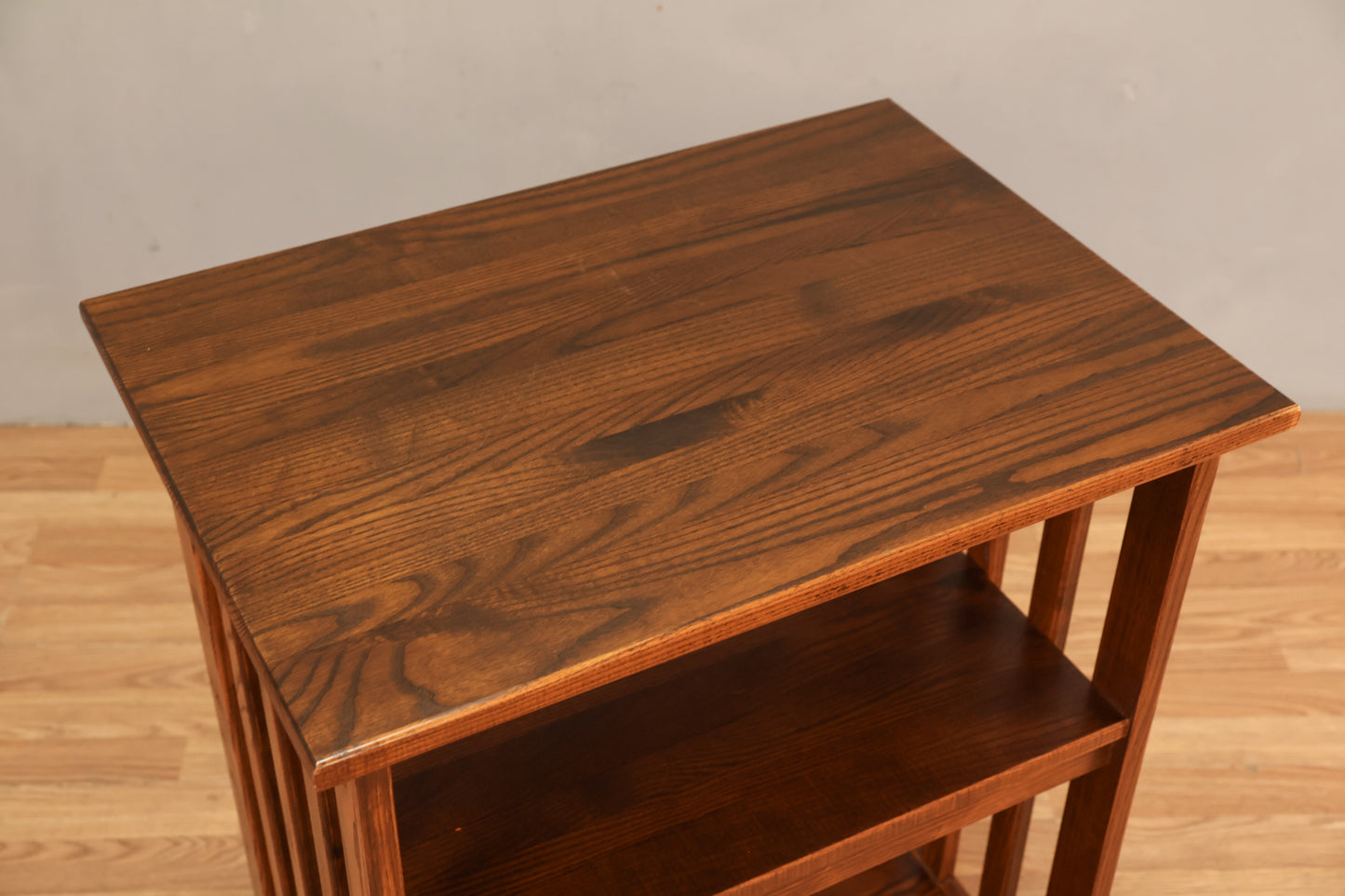 Oak Slatted 3-Tier Cart