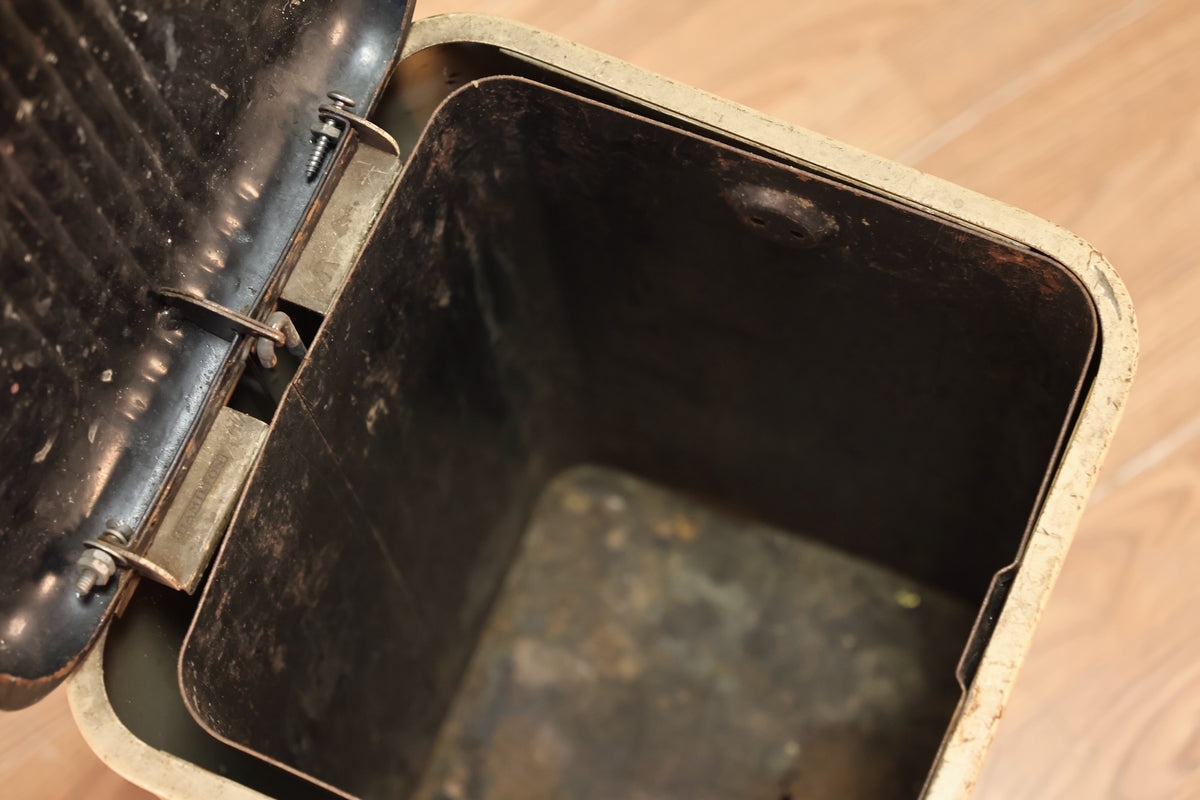 Deco Cream & Black Trash Can - ONLINE ONLY