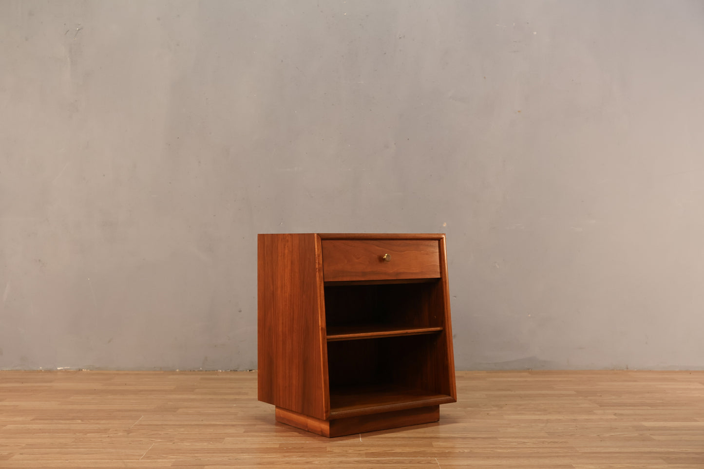 Mid Century Angled 1-Drawer Nightstand - ONLINE ONLY