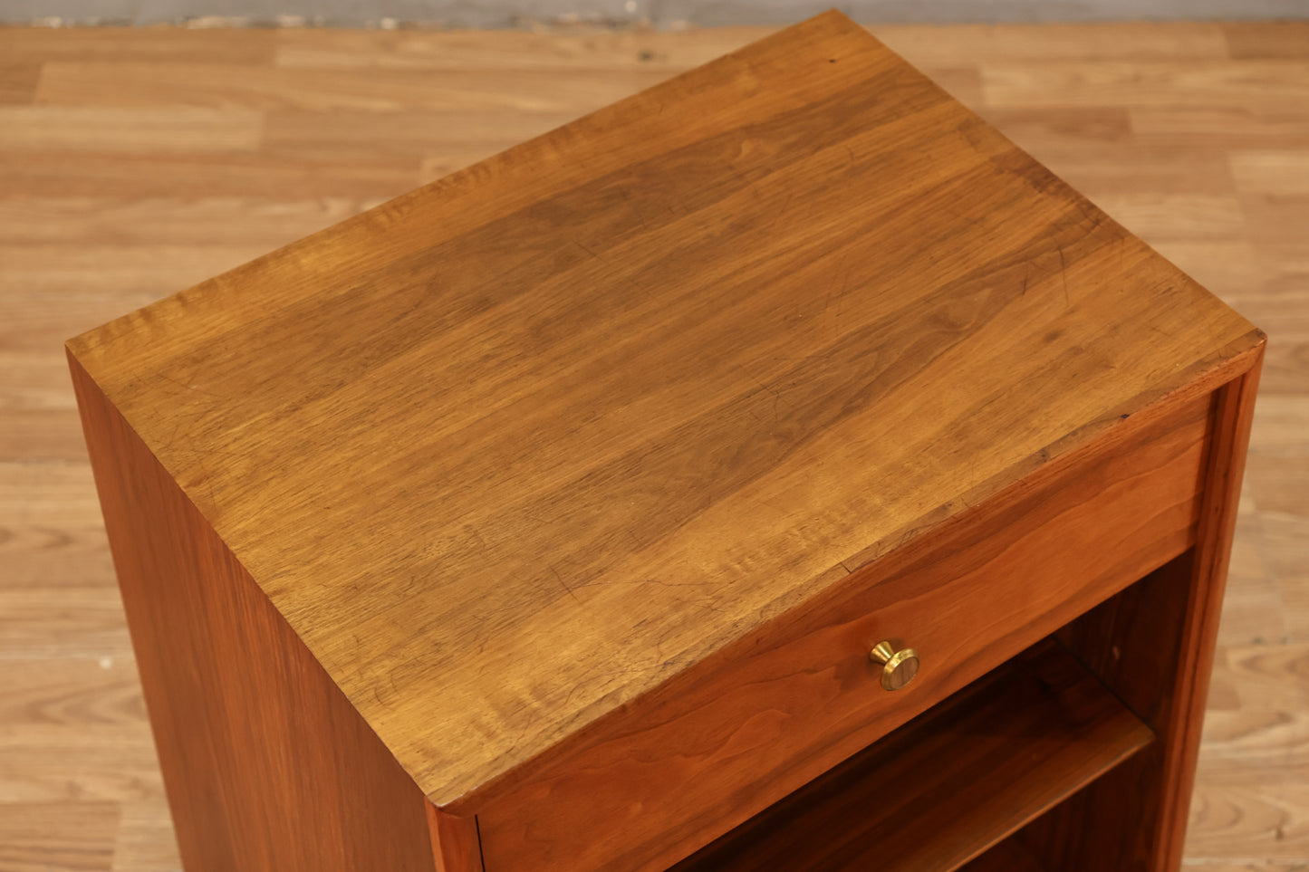 Mid Century Angled 1-Drawer Nightstand - ONLINE ONLY