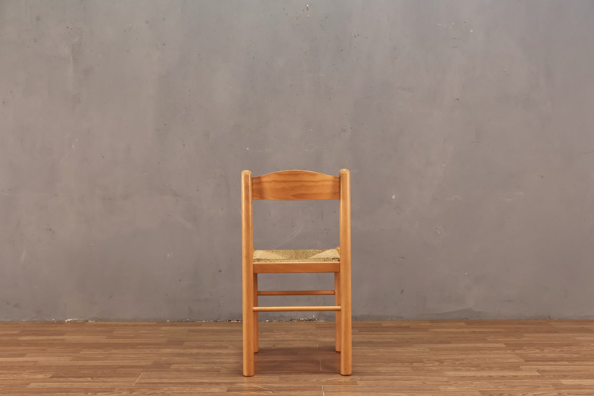 Blonde Rush-Seat Side Chair