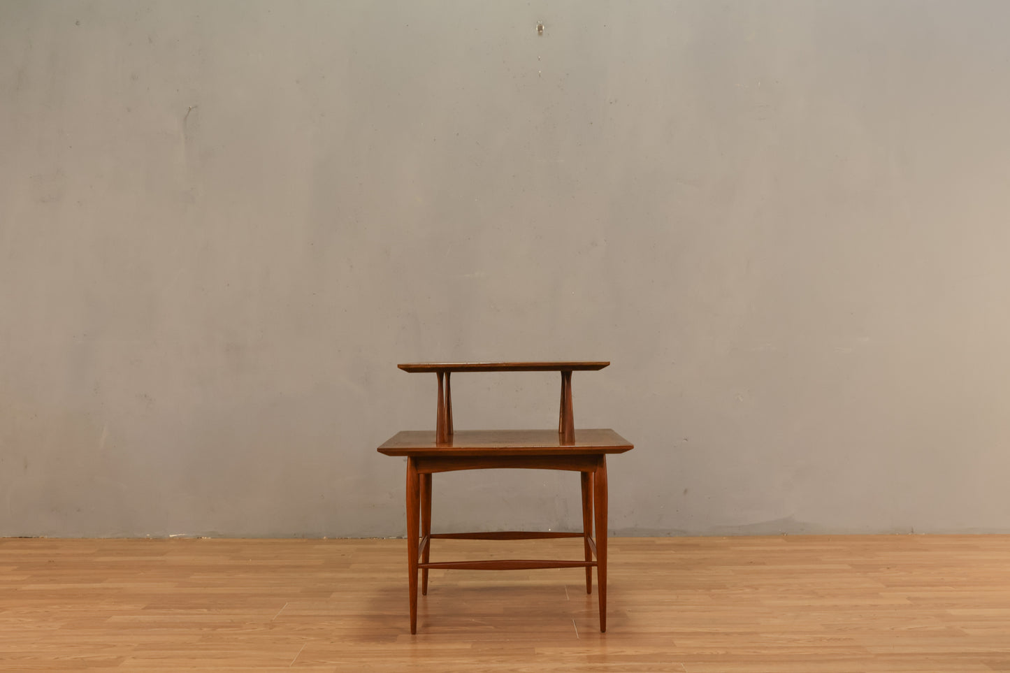 Mid Century Hourglass 2-Tier End Table