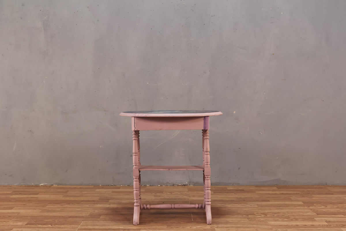 Painted Lilac Oval End Table - ONLINE ONLY