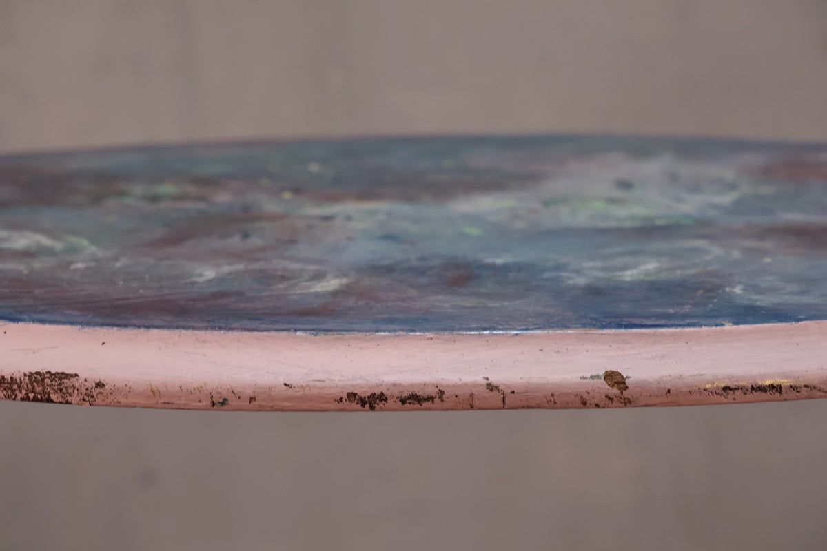Painted Lilac Oval End Table - ONLINE ONLY