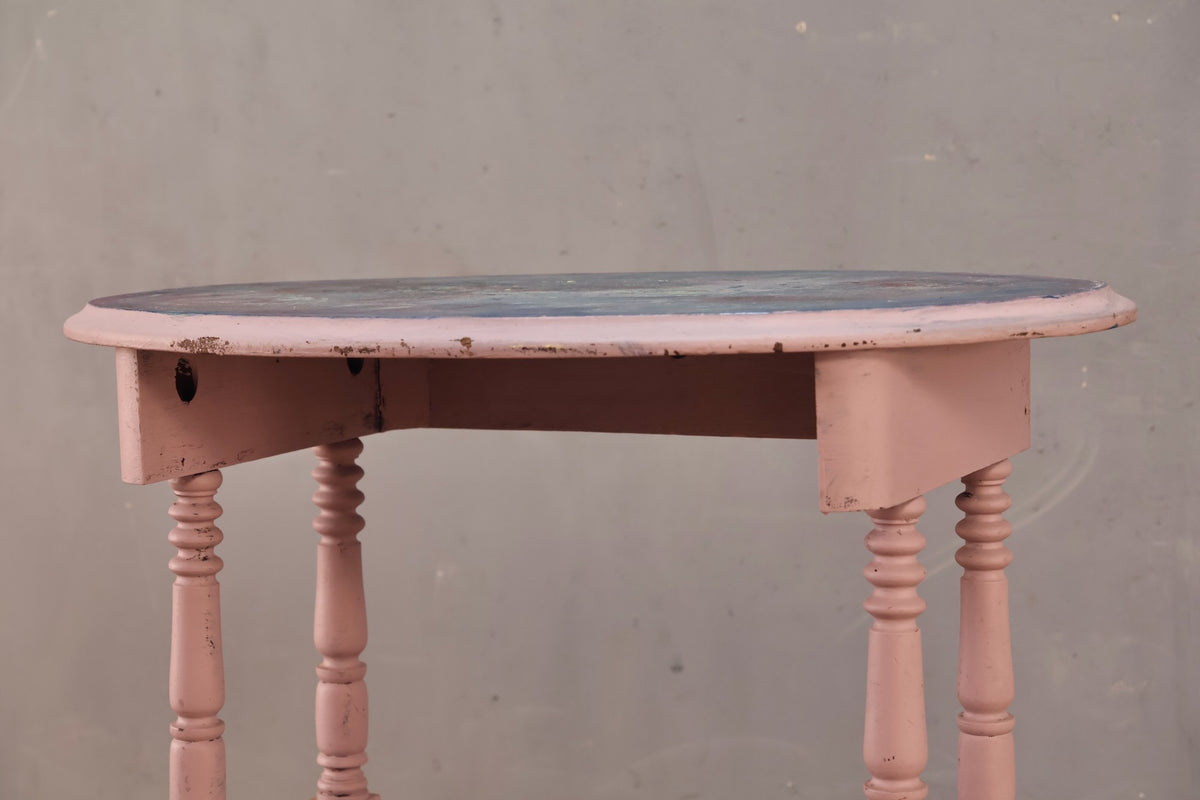 Painted Lilac Oval End Table - ONLINE ONLY