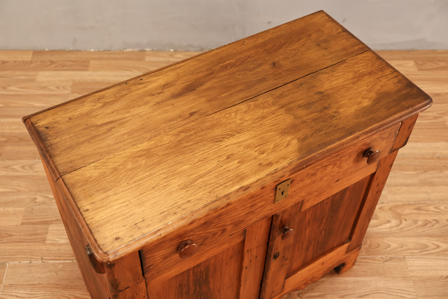 Compact 1800s Pine Cabinet
