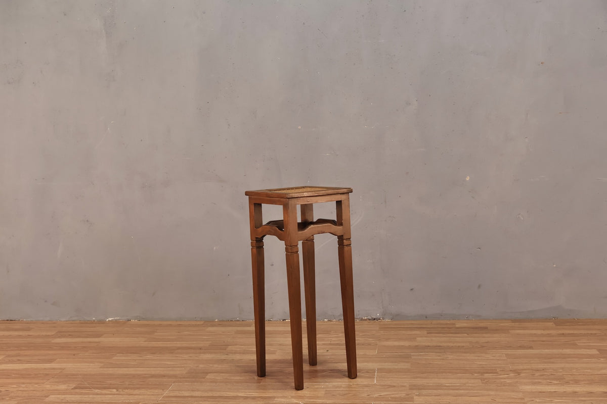 Slim Pine & Cane Pedestal