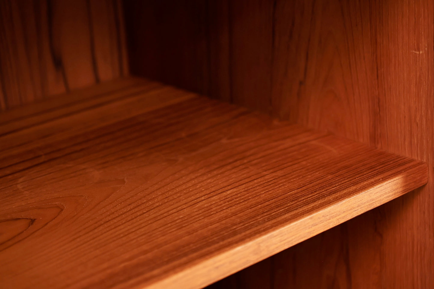 Danish Teak 4-Drawer Sliding Doors Credenza