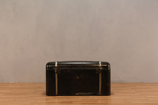 1920s Black Steel Car Trunk