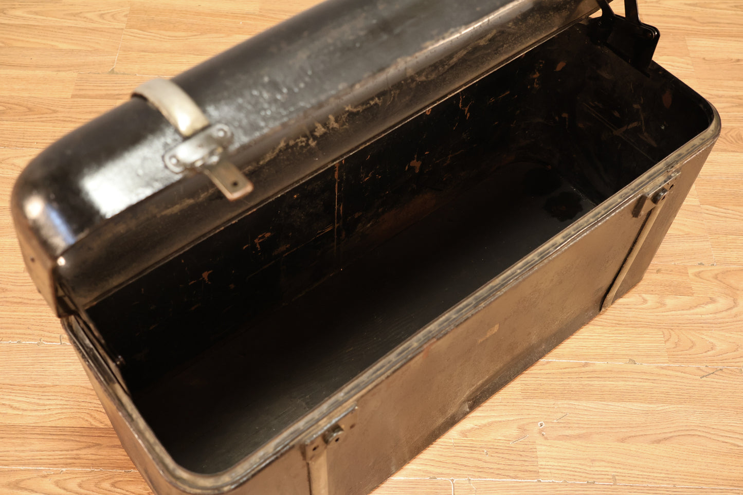 1920s Black Steel Car Trunk