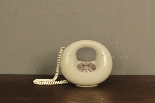 1970s Sculptura Vanilla Donut Rotary Phone