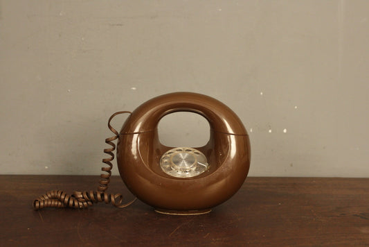 1970s Sculptura Chocolate Donut Rotary Phone