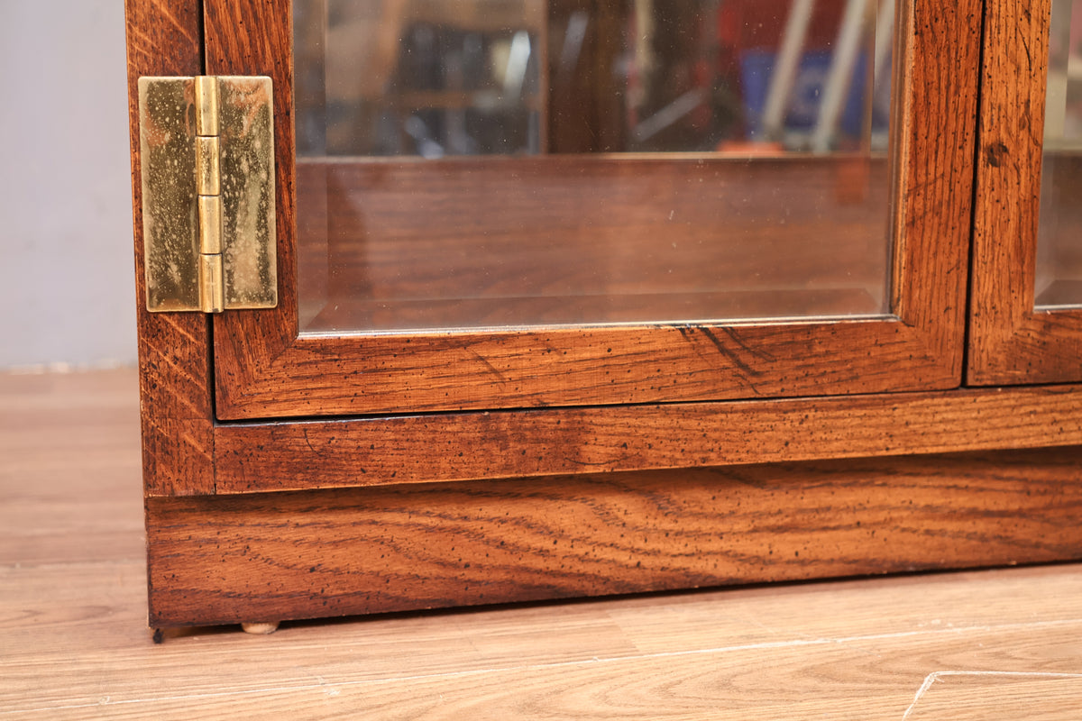 Tall Henredon Oak & Glass Wall Unit - ONLINE ONLY