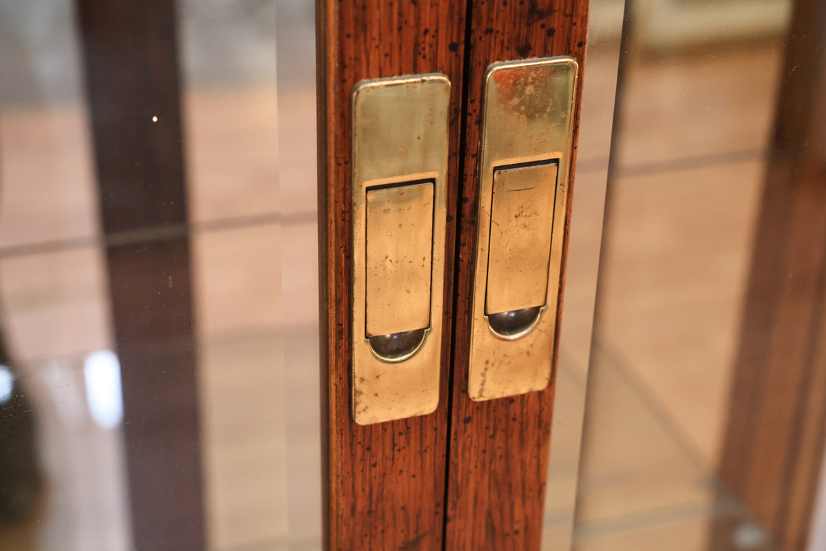 Tall Henredon Oak & Glass Wall Unit - ONLINE ONLY
