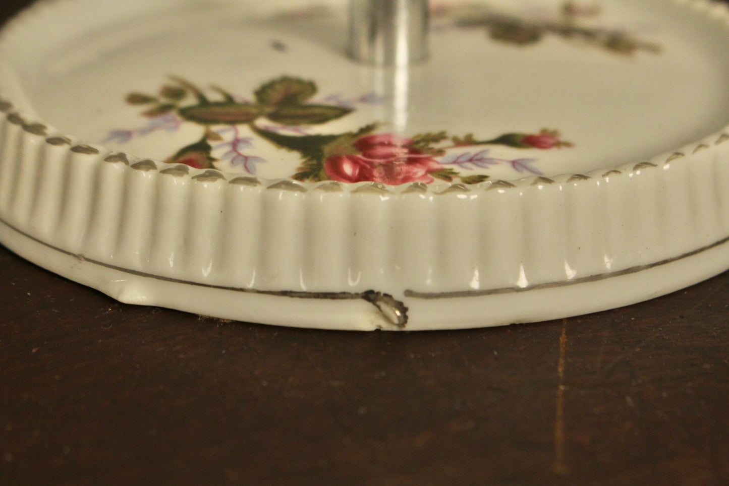 Porcelain Floral Vanity Mirror
