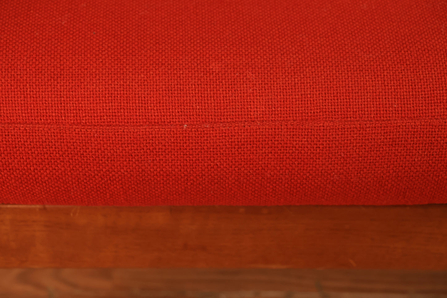 Kai Kristiansen "Paperknife" Teak & Scarlet Loveseat