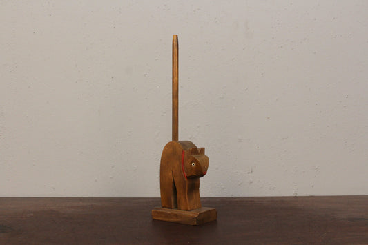 Carved Cat Paper Towel Holder