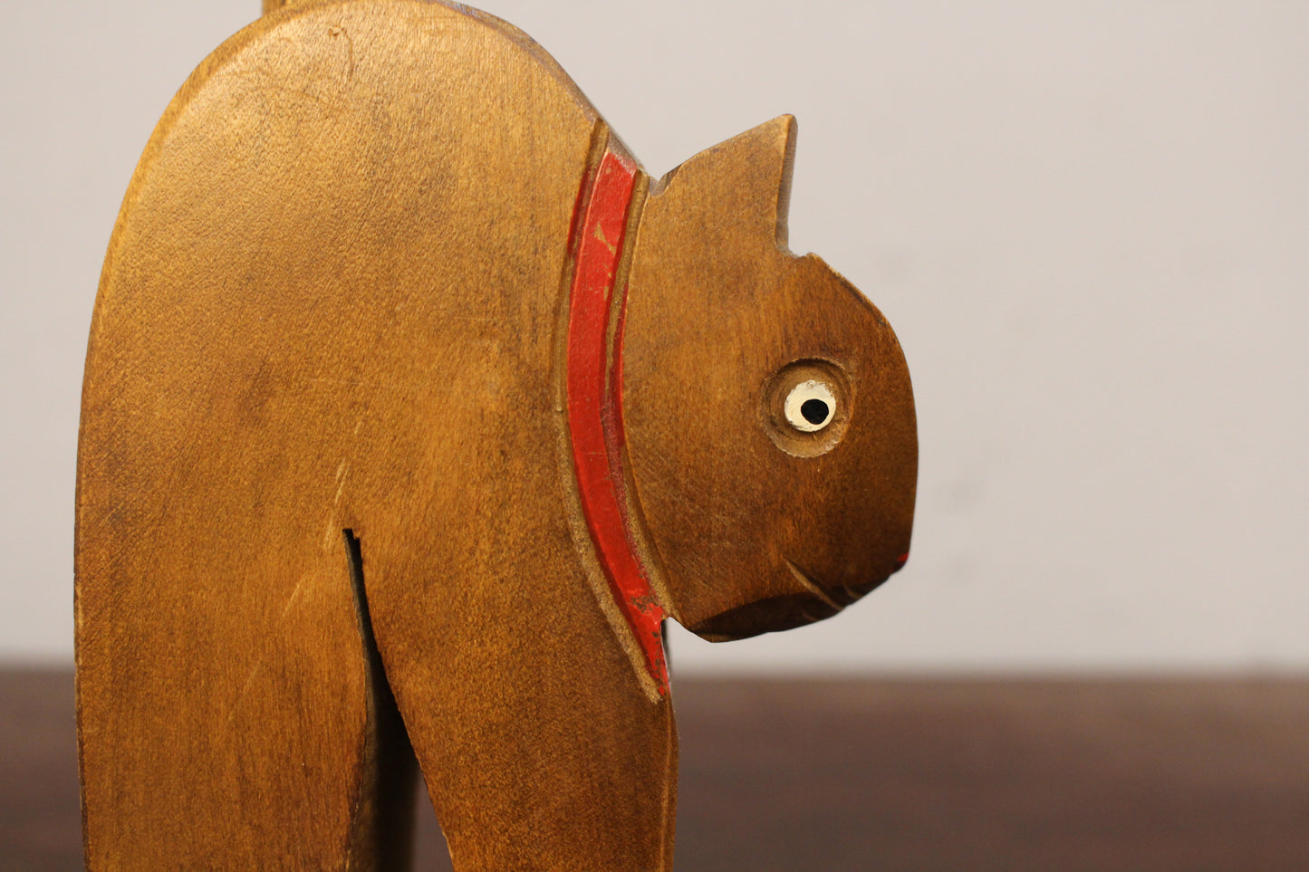 Carved Cat Paper Towel Holder