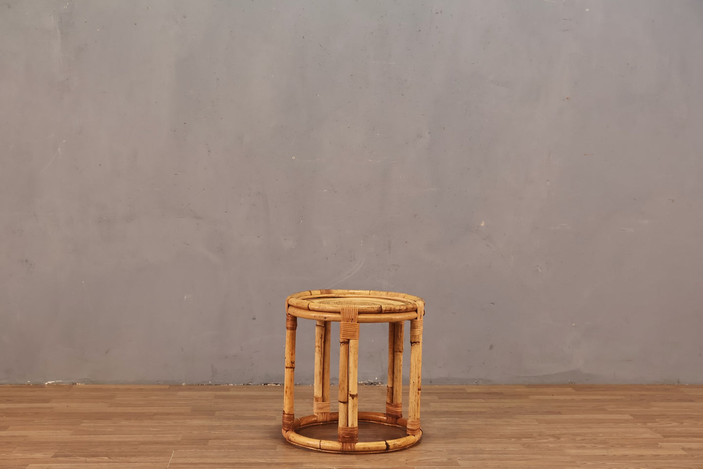 Rattan Drum Side Table