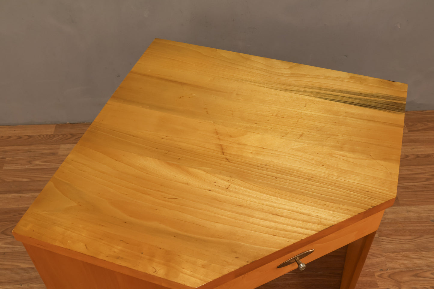 Simple Pine 1-Drawer Corner Desk