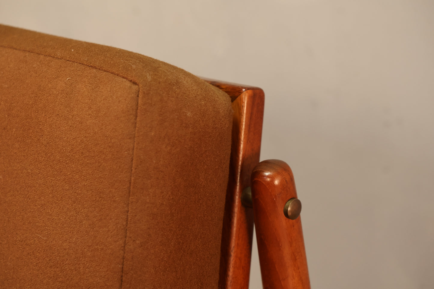 Danish Mid Century Teak & Cocoa Lounge Chair