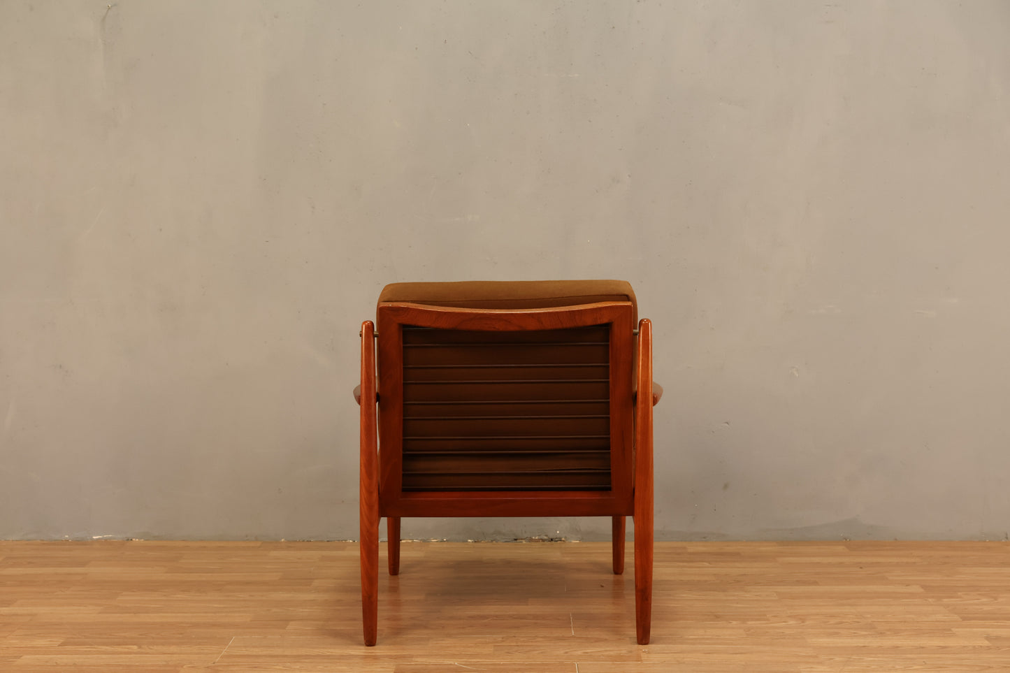 Danish Mid Century Teak & Cocoa Lounge Chair