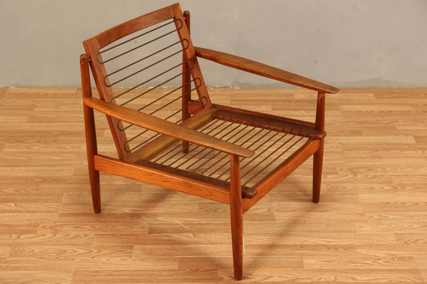 Danish Mid Century Teak & Cocoa Lounge Chair