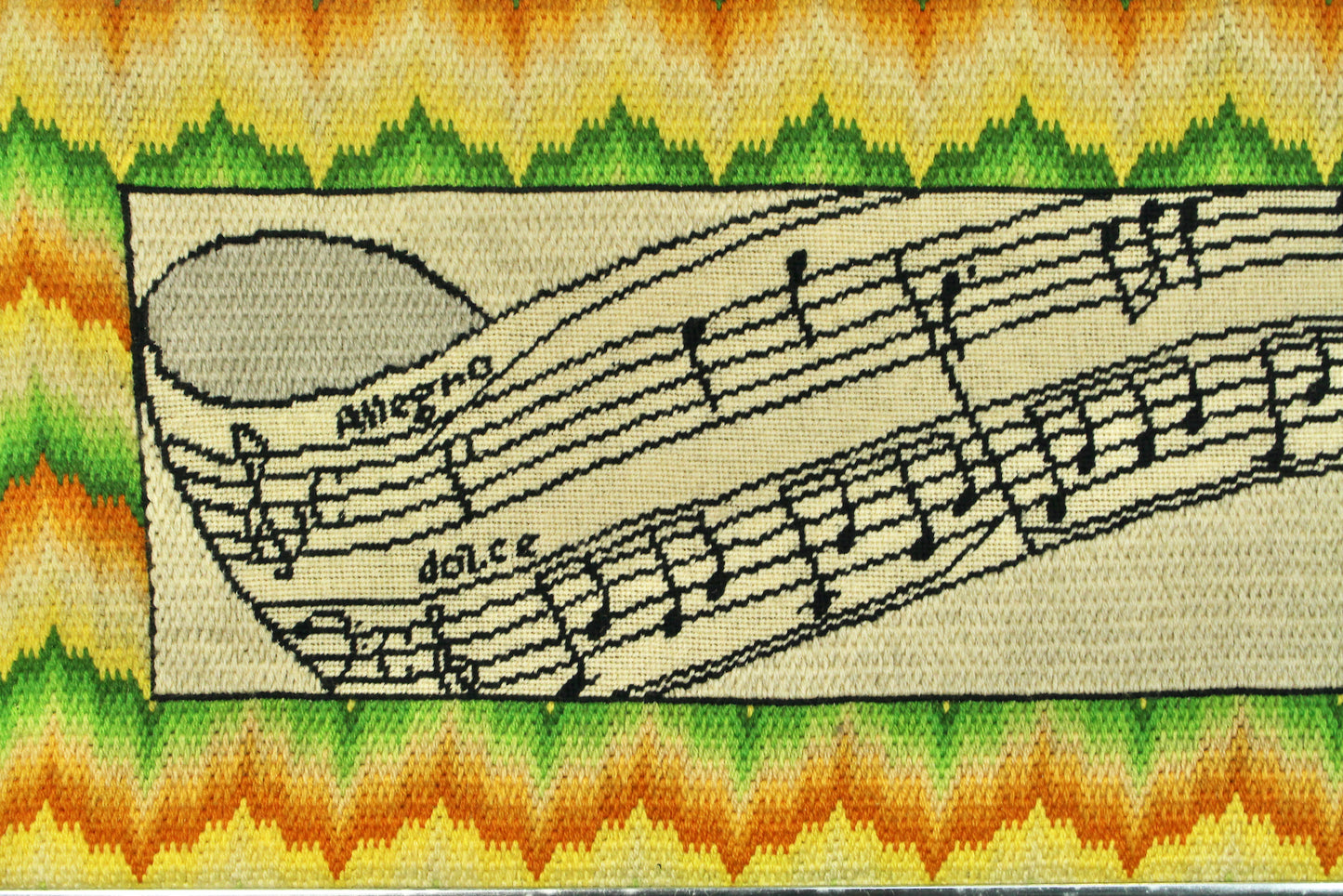 "Allegro - Dolce" Bargello Needlepoint Art