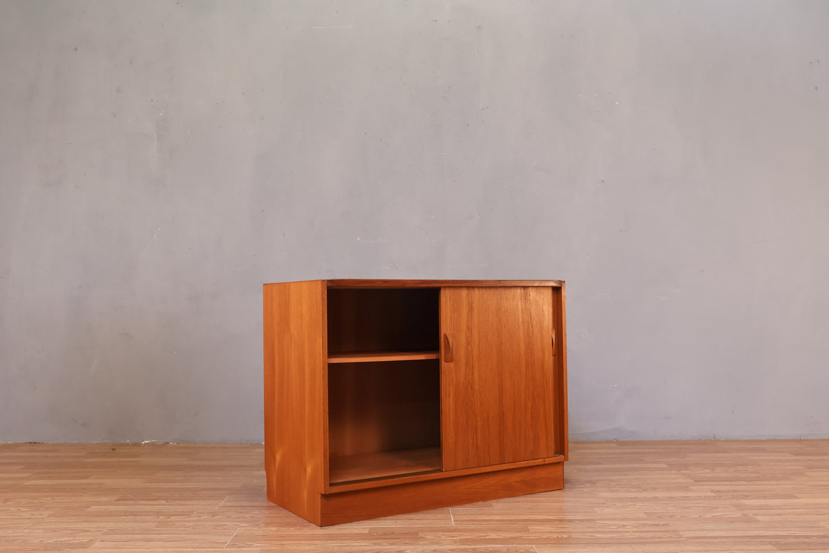 Danish Teak Sliding-Door Cabinet