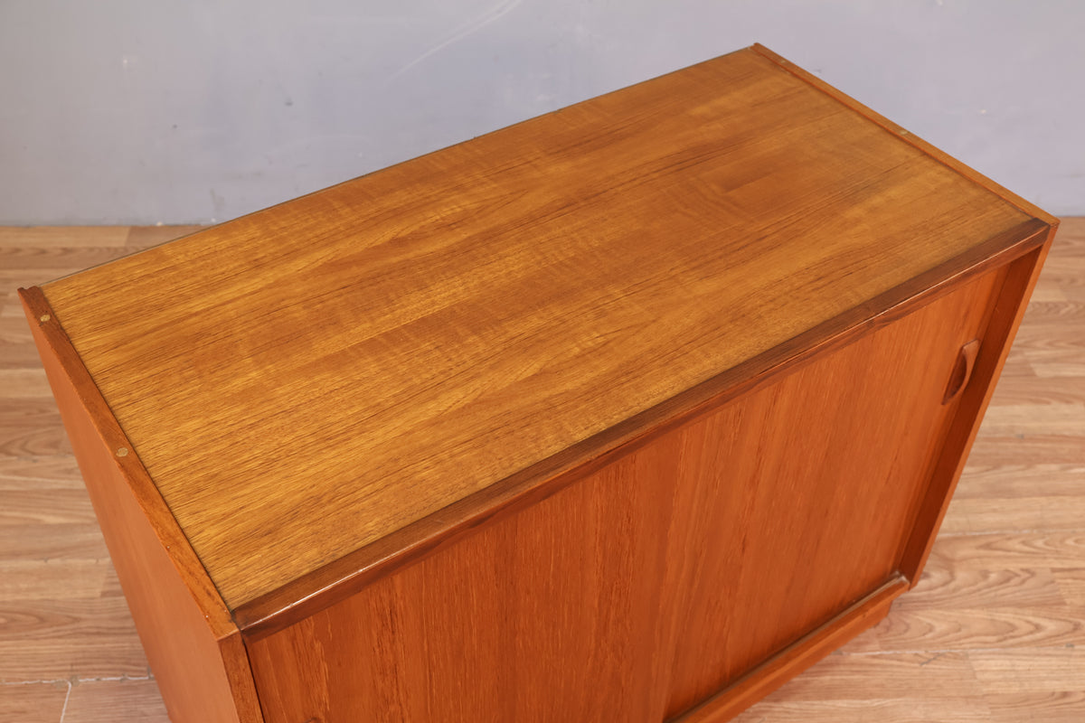Danish Teak Sliding-Door Cabinet