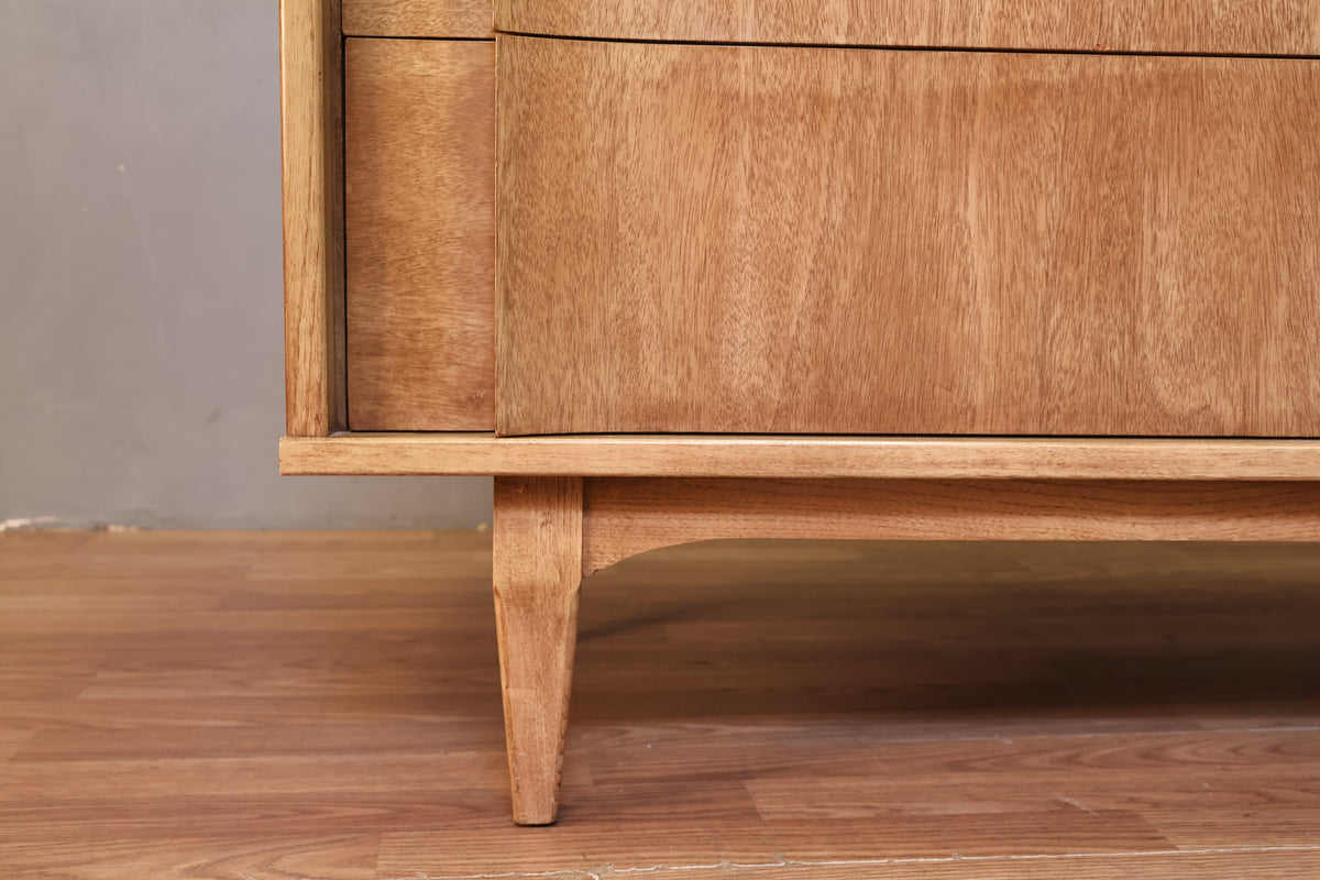 Mid Century Sable 6-Drawer Dresser