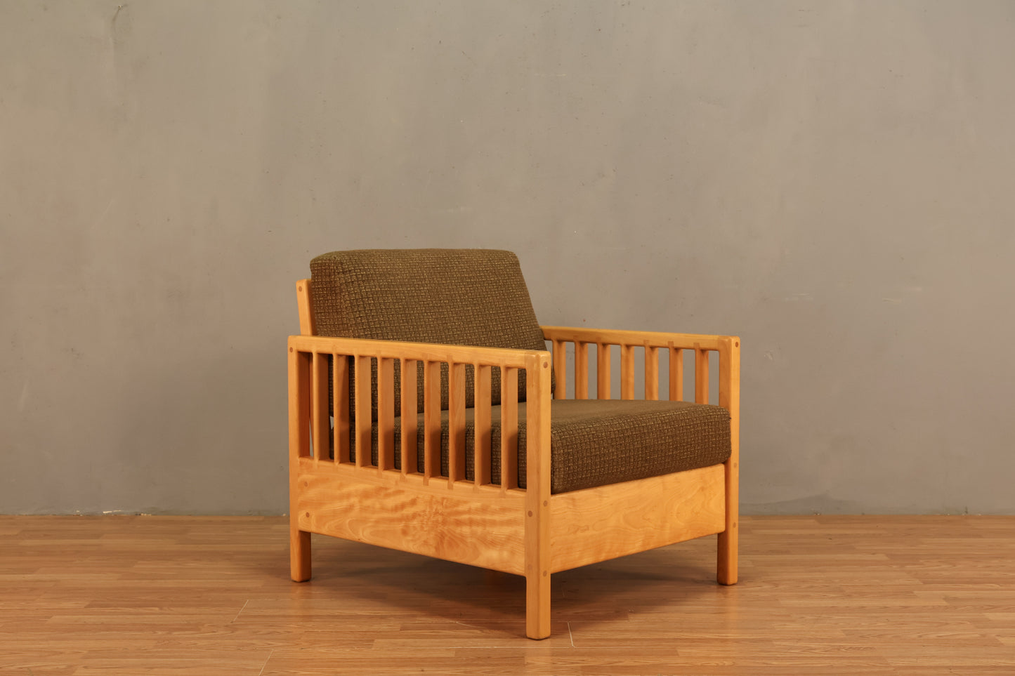Boxy Solid Birch Lounge Chair