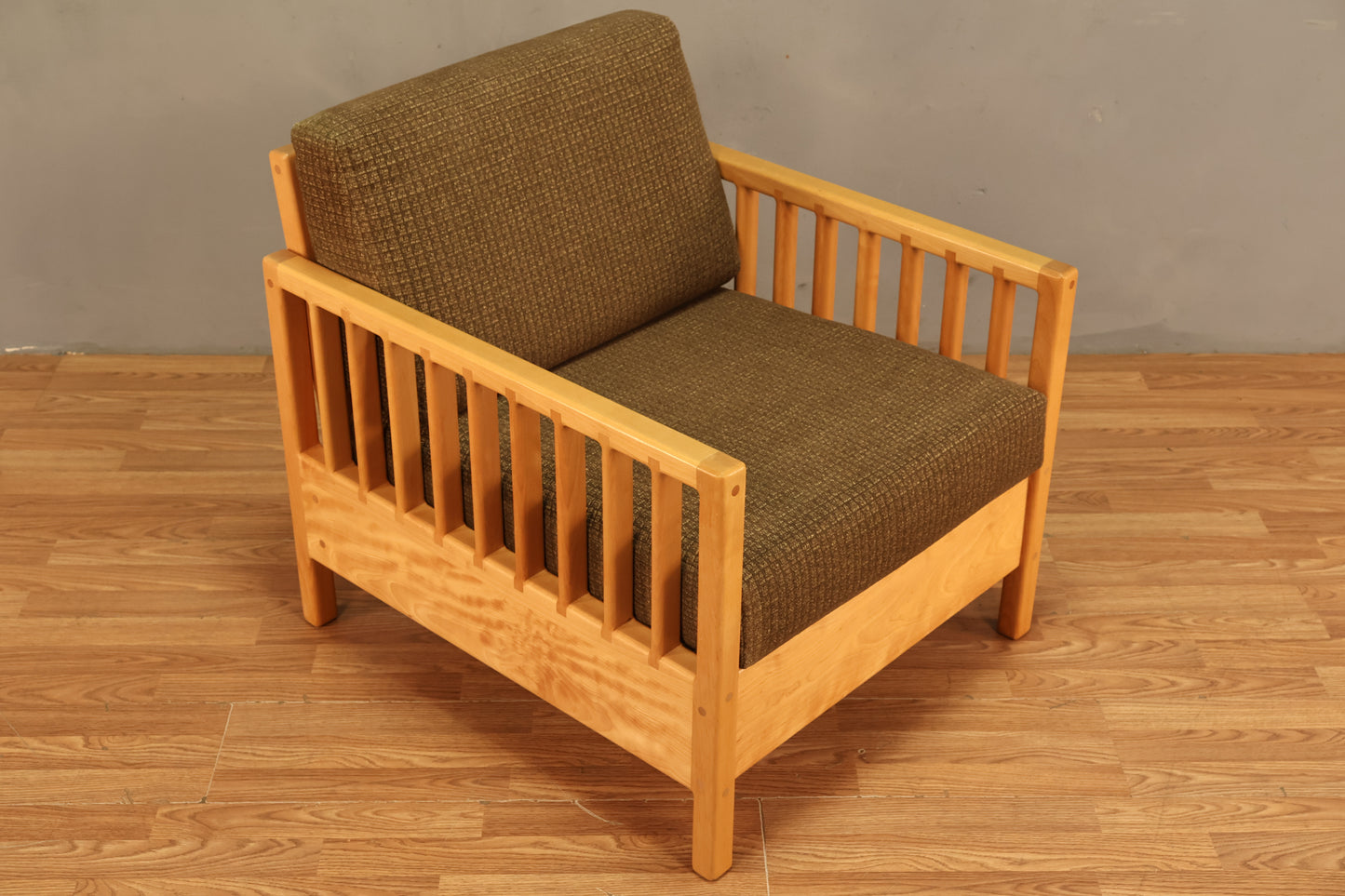 Boxy Solid Birch Lounge Chair
