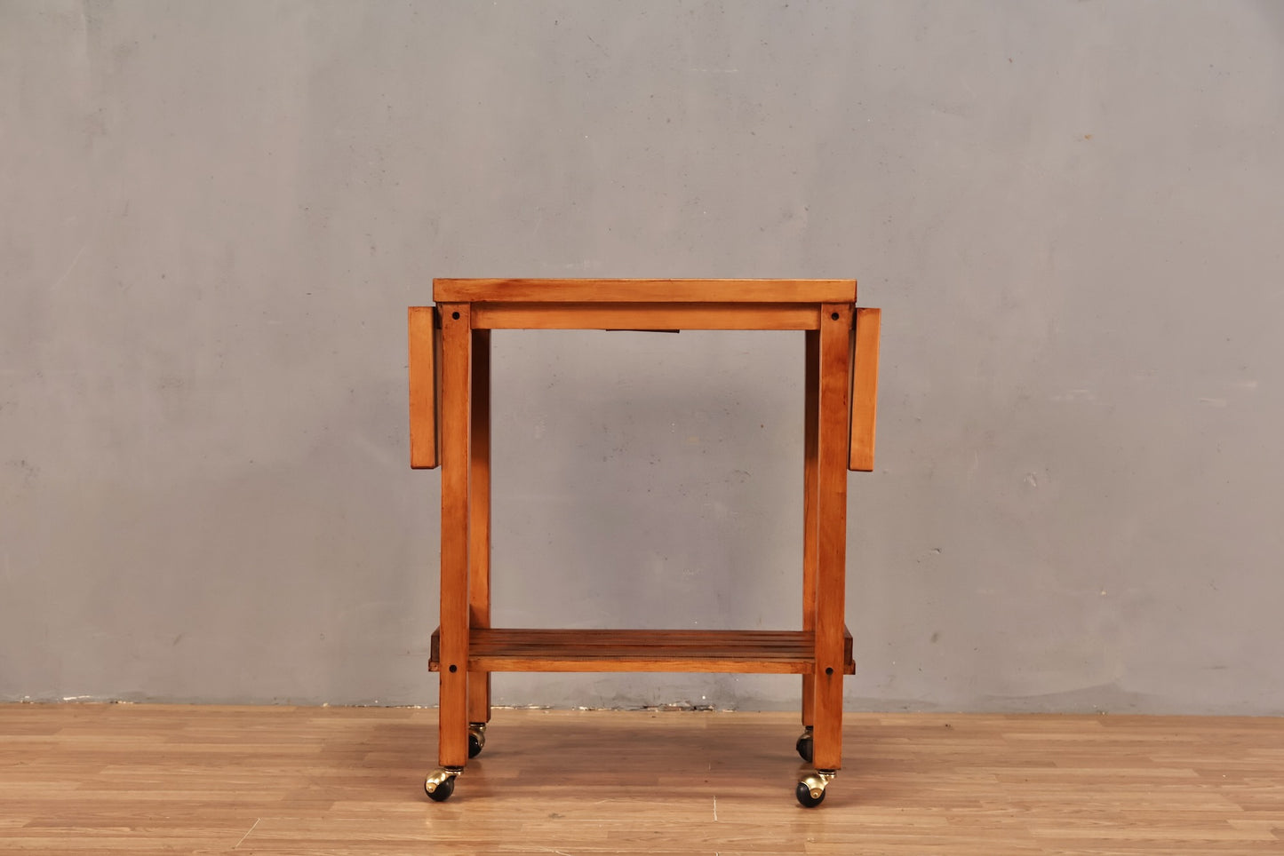 Butcher Block Drop-Leaf Cart