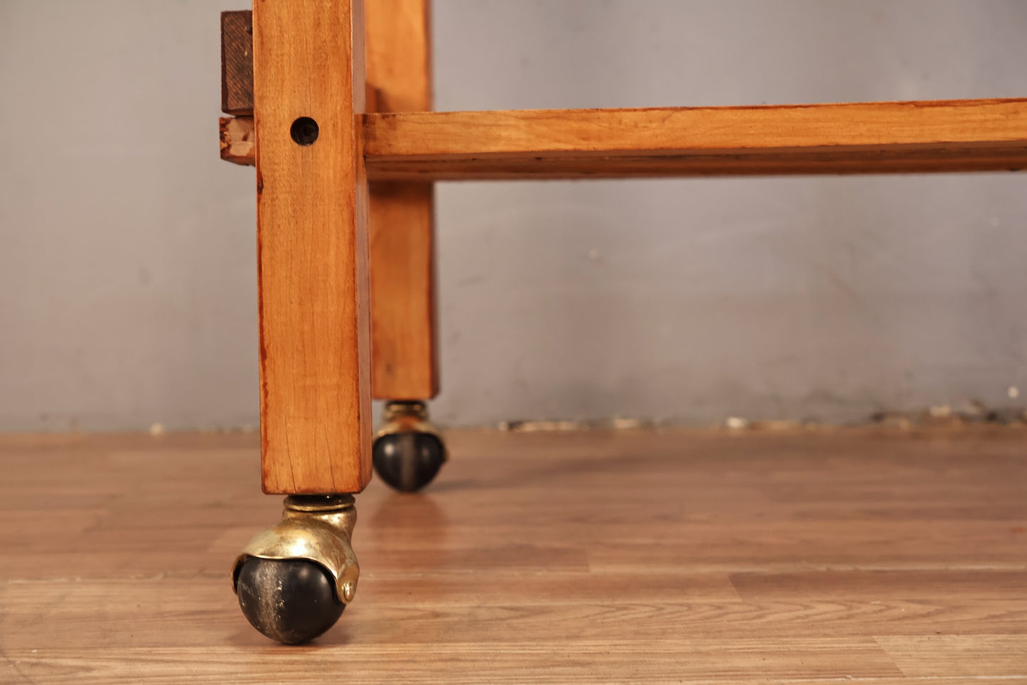 Butcher Block Drop-Leaf Cart