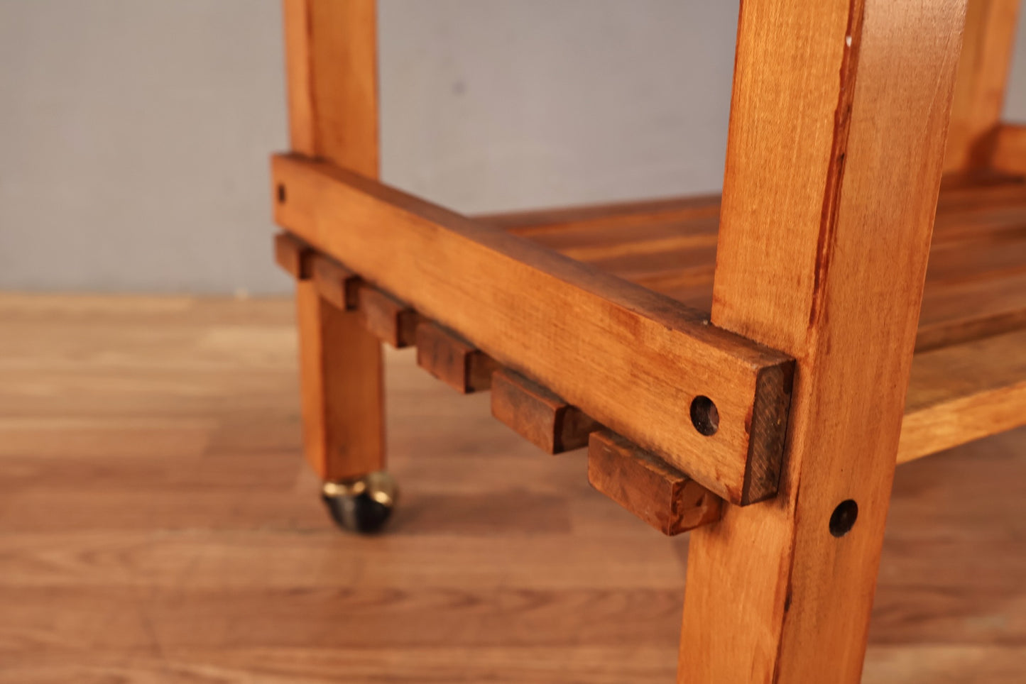 Butcher Block Drop-Leaf Cart