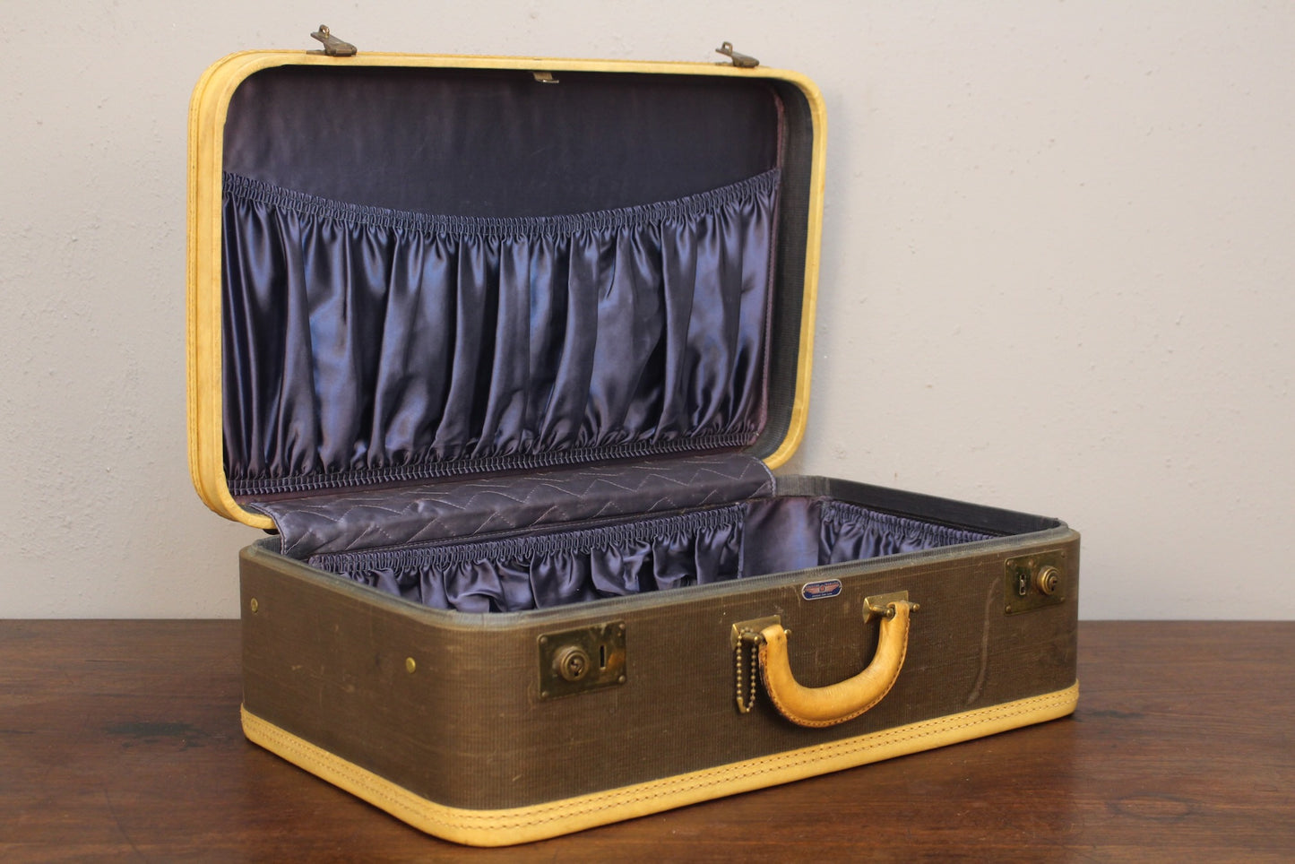 Brown & Cream Overnight Suitcase