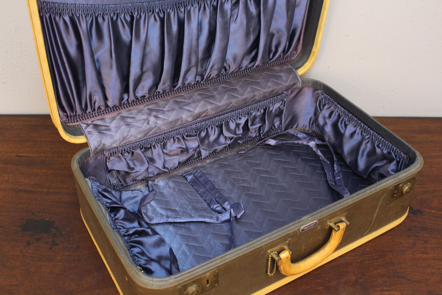 Brown & Cream Overnight Suitcase