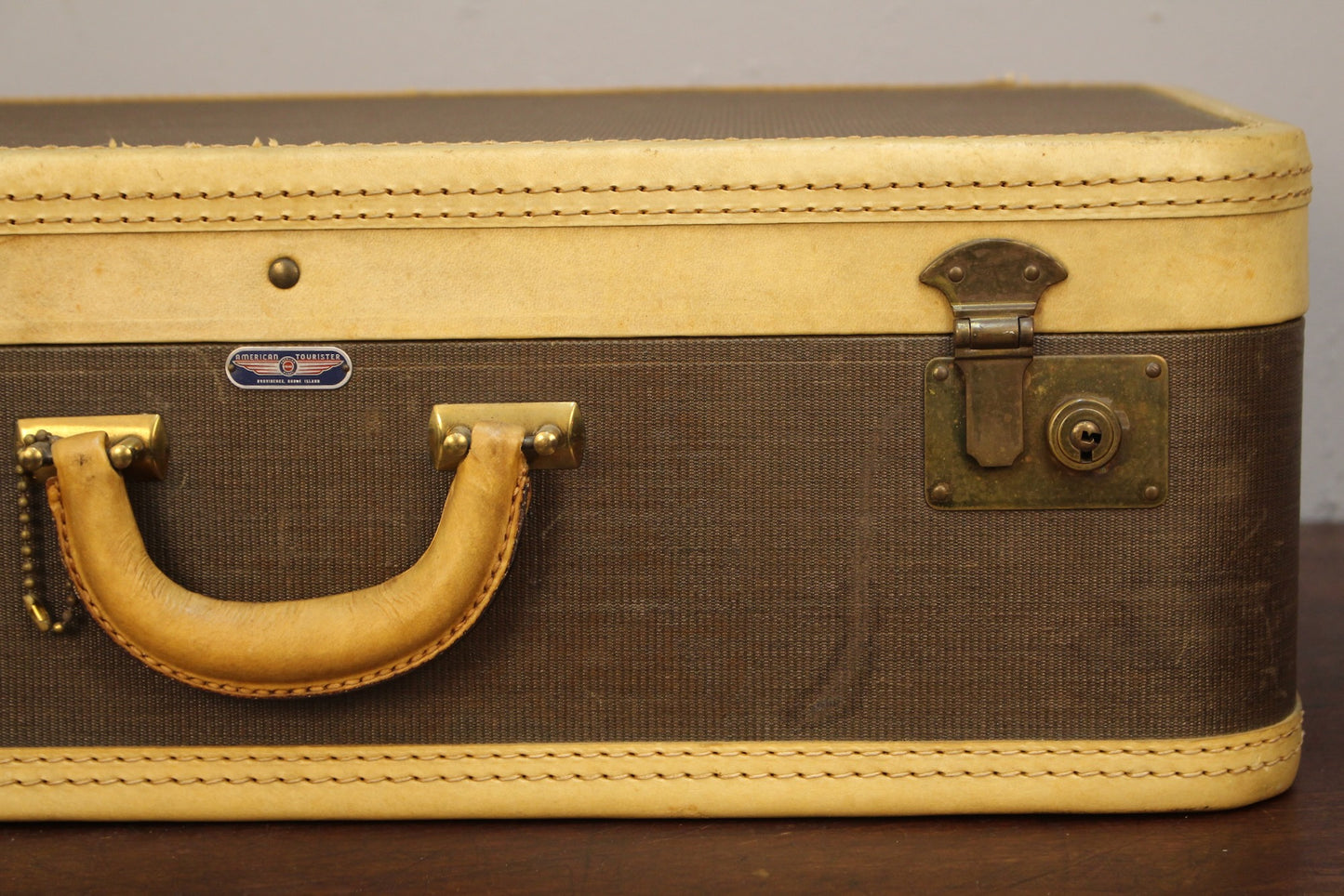 Brown & Cream Overnight Suitcase
