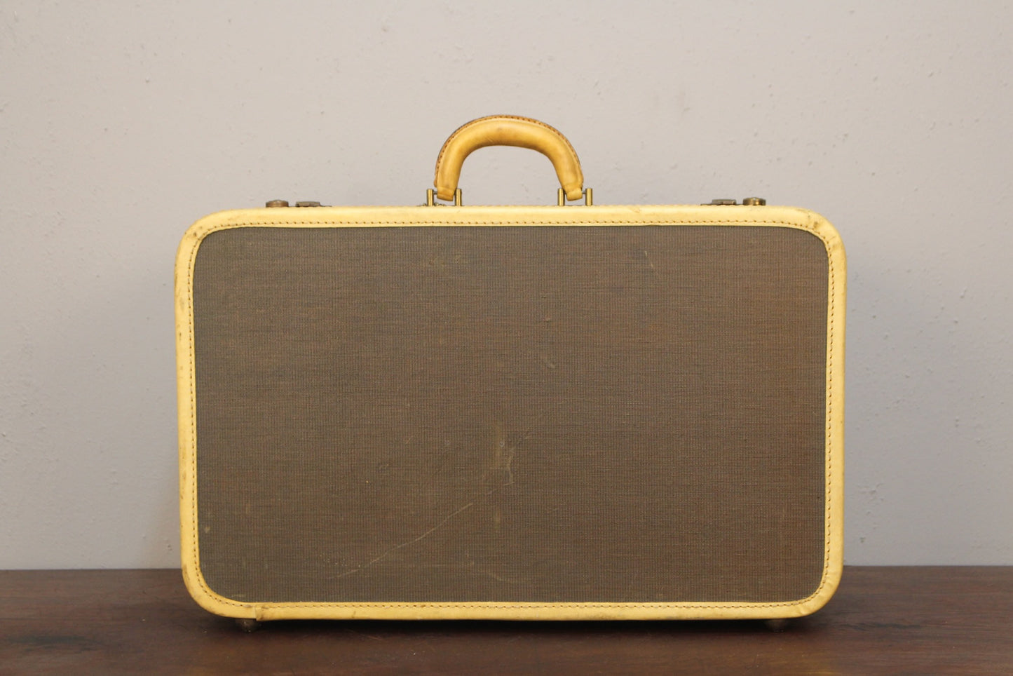 Brown & Cream Overnight Suitcase
