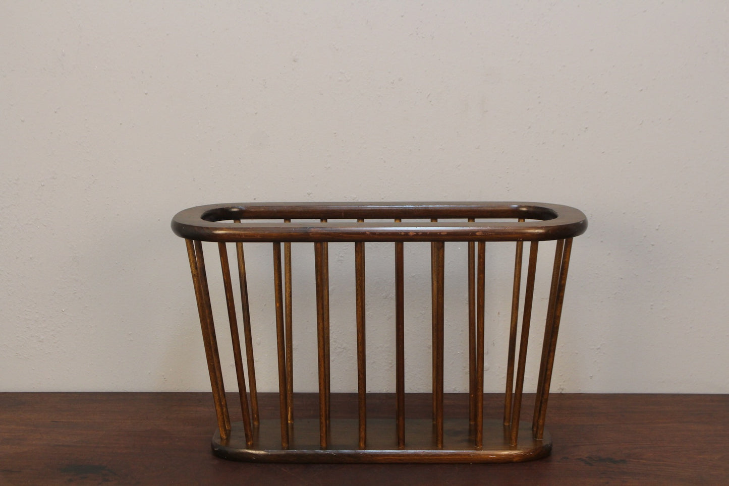 Mid Century Spindle Magazine Rack