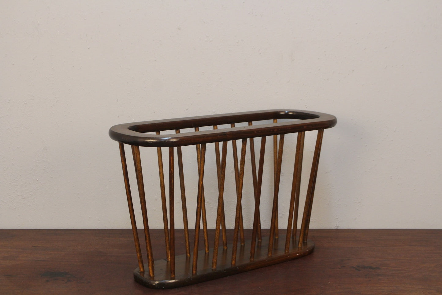 Mid Century Spindle Magazine Rack