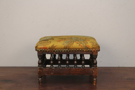 Antique Floral Footstool