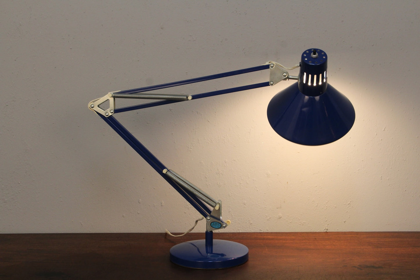Mid Century Cobalt Articulating Desk Lamp