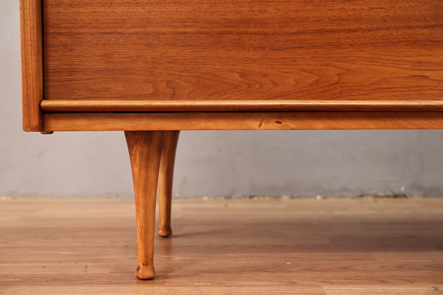 Walnut & White Laminate 6-Drawer Dresser