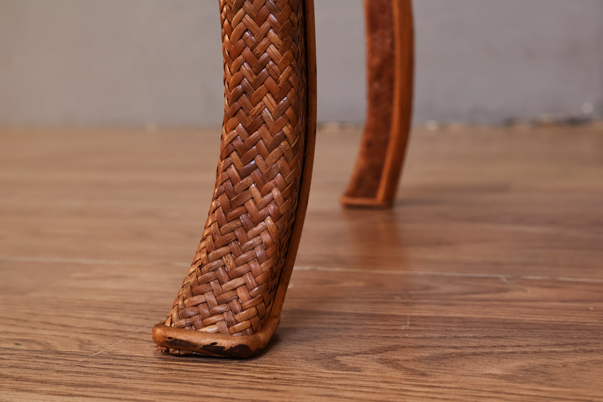 Small Woven Wicker Side Table