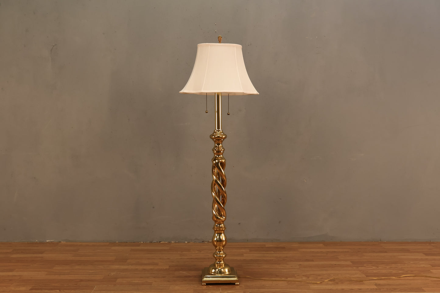 Solid Brass Triple-Helix Floor Lamp