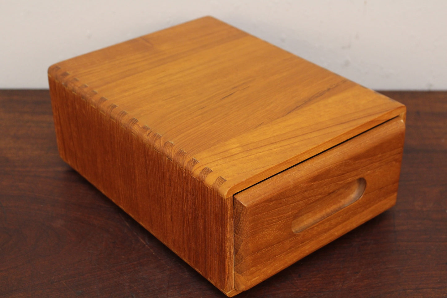 Teak Tabletop 1-Drawer Organizer