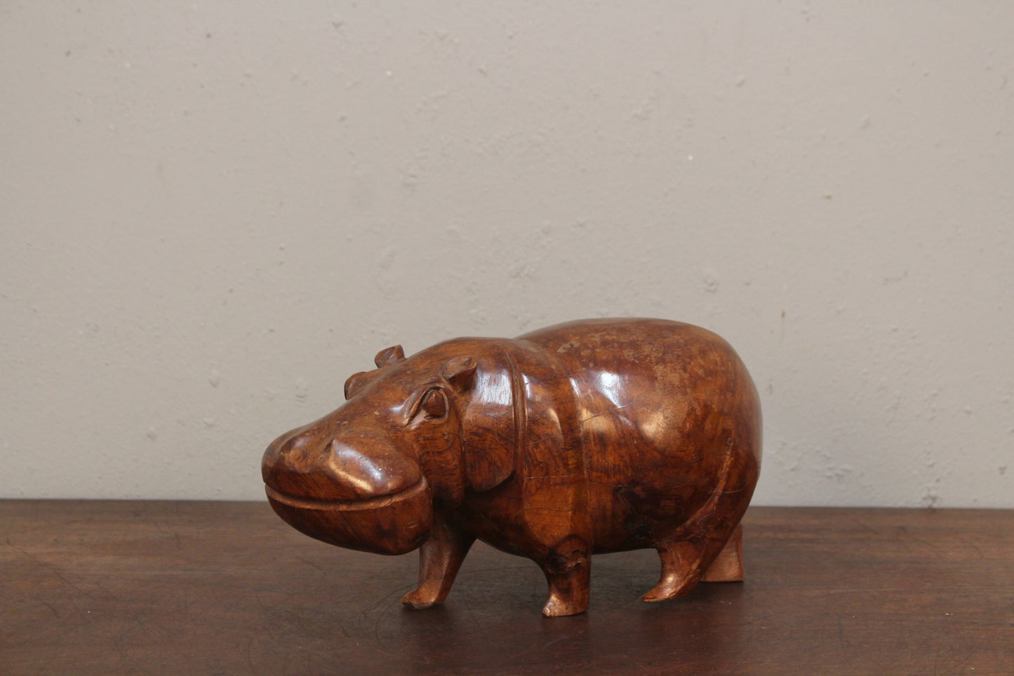 Hand-Carved Hector the Hippo