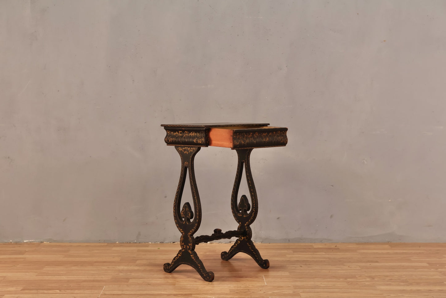 Slender Antique Italian 1-Drawer Side Table - ONLINE ONLY